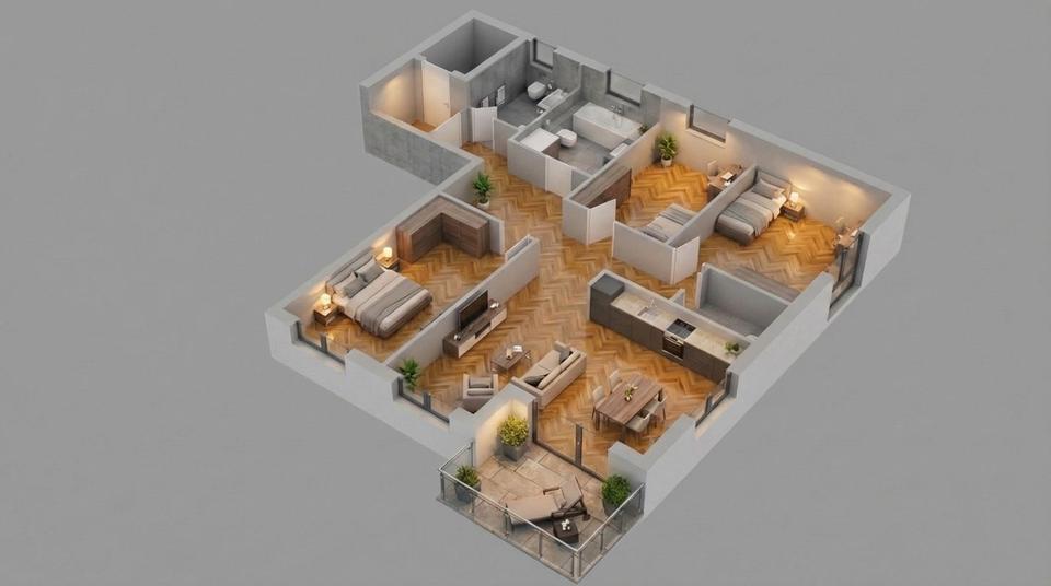 Etagenwohnung Offenbach am Main Bieberer Berg - 4 Zimmer, 100 m&sup2;, 550.000&euro; | Angebot:24736360