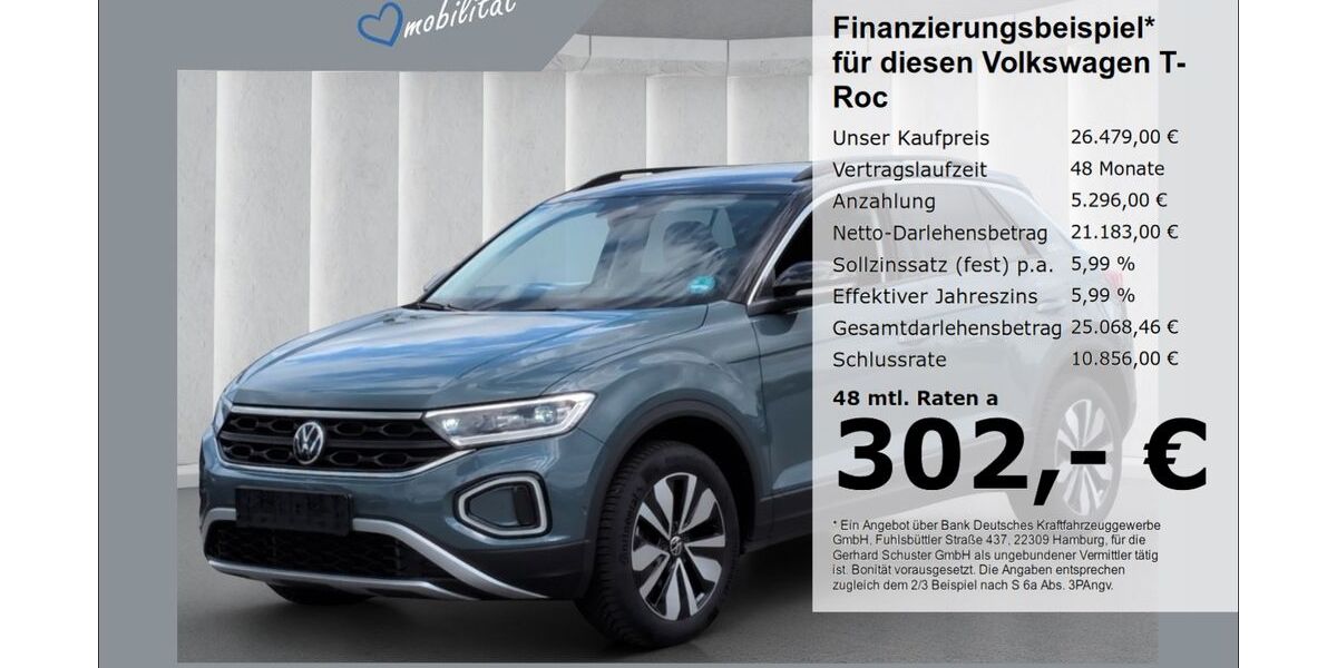 VW T-Roc 27.223 km 26.479 &euro; Ruhstorf 94099