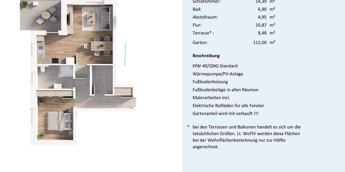 Etagenwohnung Wurster Nordseeküste - 2 Zimmer, 74 m&sup2;, 243.000&euro; | Angebot:26993373