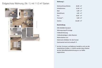 Wohnung Wurster Nordseeküste - 2 Zimmer, 74 m&sup2;, 243.000&euro; | Angebot:26993373