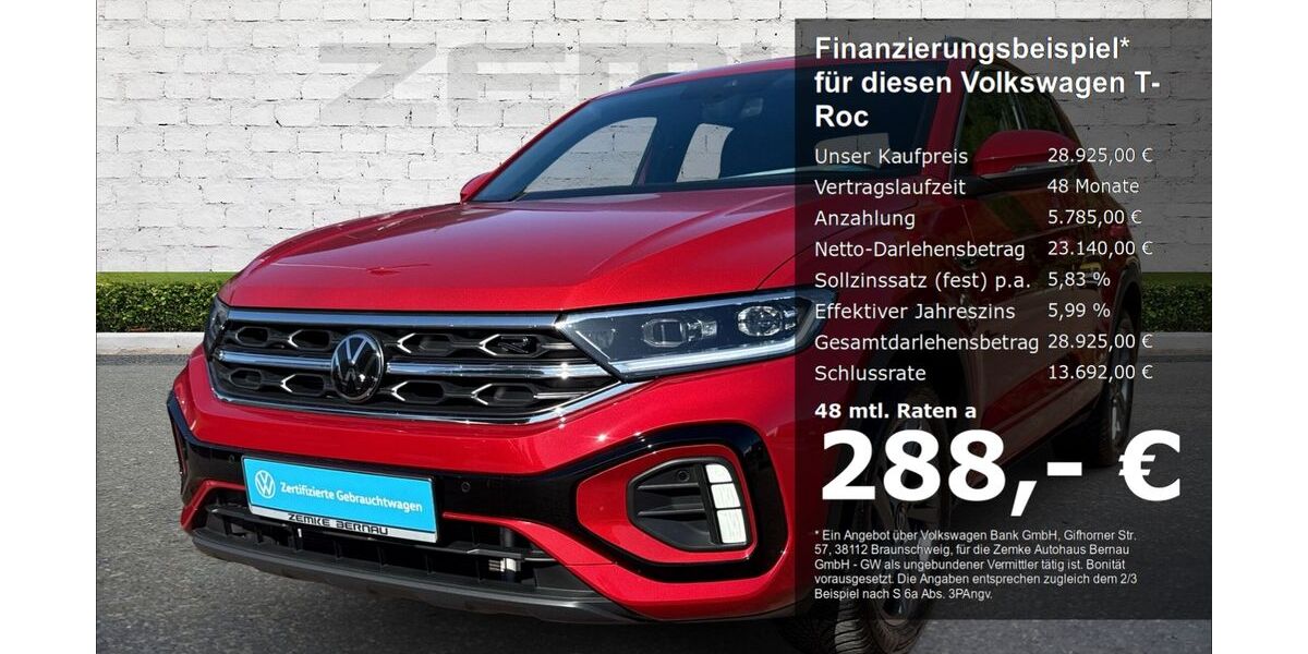 VW T-Roc 24.608 km 28.925 &euro; Bernau 16321