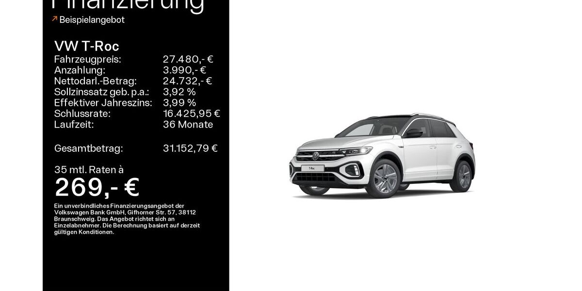 VW T-Roc 51.500 km 26.480 &euro; Ebern 96106