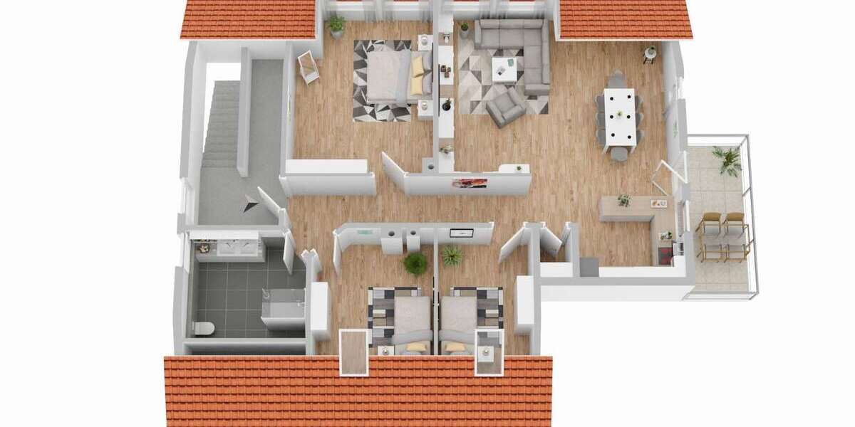 Etagenwohnung Wertach - 4 Zimmer, 105 m&sup2;, 380.000&euro; | Angebot:25401426