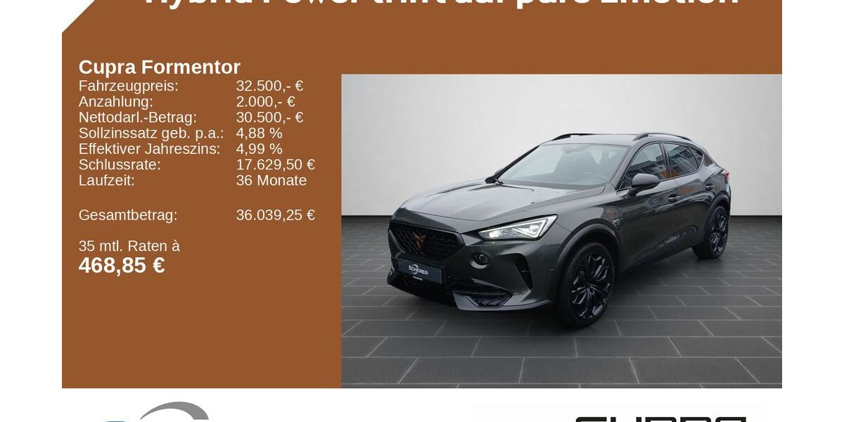 Cupra Formentor 26.664 km 32.500 &euro; Kaiserslautern 67657