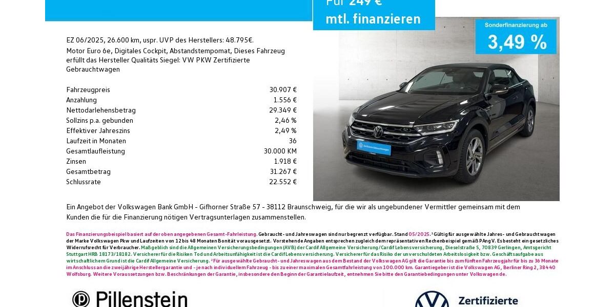 VW T-Roc 26.600 km 30.907 &euro; Fürth 90762