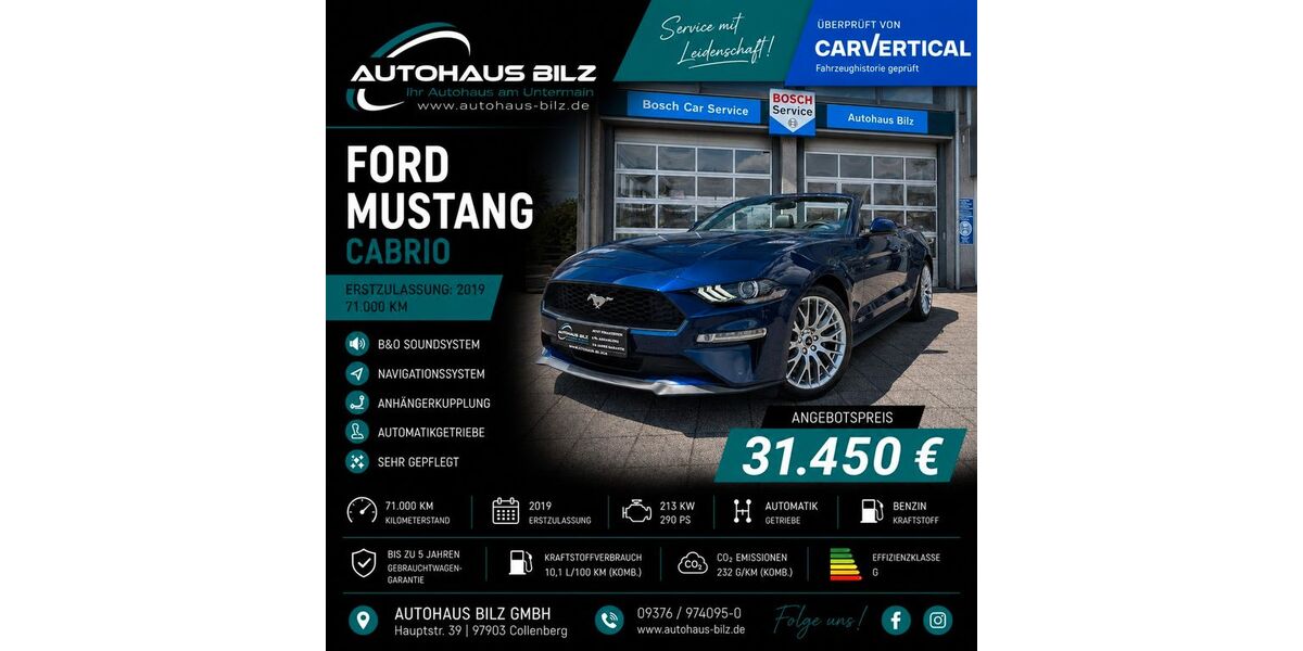 Ford Mustang 71.000 km 31.450 &euro; Collenberg 97903