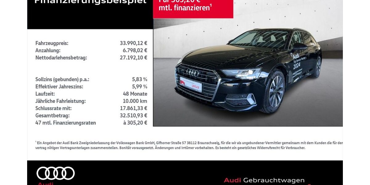 Audi A6 40.679 km 33.990 € Rostock 18059