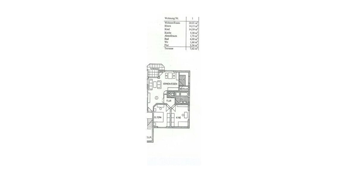 Gepflegte 3-Zimmer-Gartengeschosswohnung mit Einbauküche - Appartement Elzta-Auerbach Auerbach | Angebot:27053919