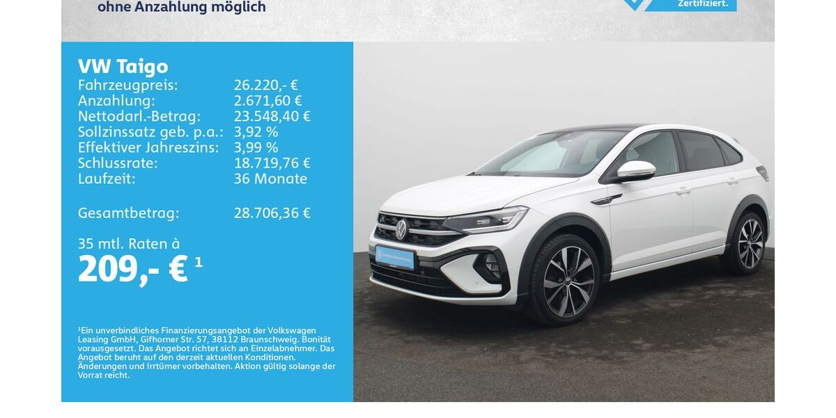VW Taigo 42.000 km 25.480 &euro; Würzburg 97076