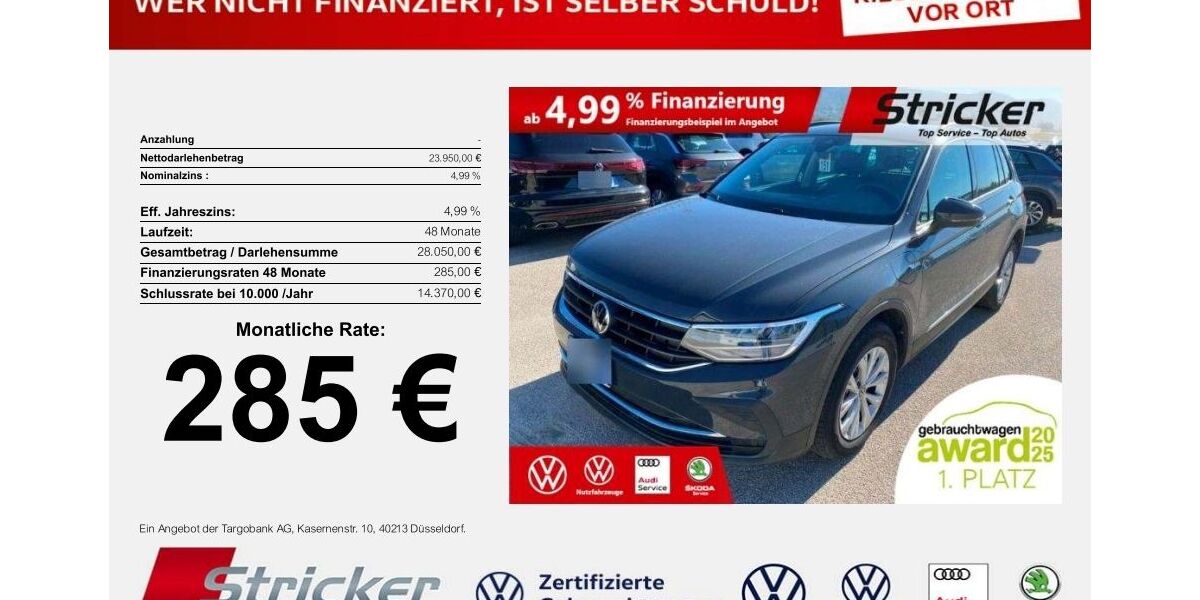 VW Tiguan 46.427 km 23.929 &euro; Horn-Bad Meinberg 32805