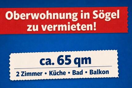 Wohnung Sögel - 2 Zimmer, 65 m&sup2;, 650&euro; | Angebot:26226963