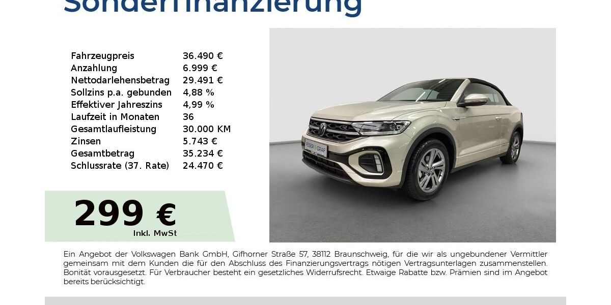 VW T-Roc 8.917 km 34.870 &euro; Fürth 90763