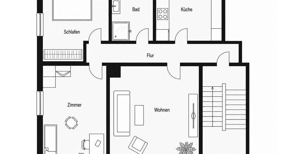 Erdgeschoßwohnung Görlitz Biesnitz - 3 Zimmer, 65 m&sup2;, 88.000&euro; | Angebot:26989142