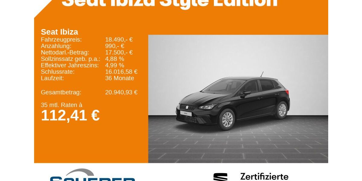 Seat Ibiza 10.580 km 17.950 &euro; Saarbrücken 66115