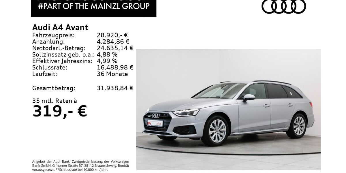 Audi A4 66.400 km 27.650 &euro; Bad Reichenhall 83435