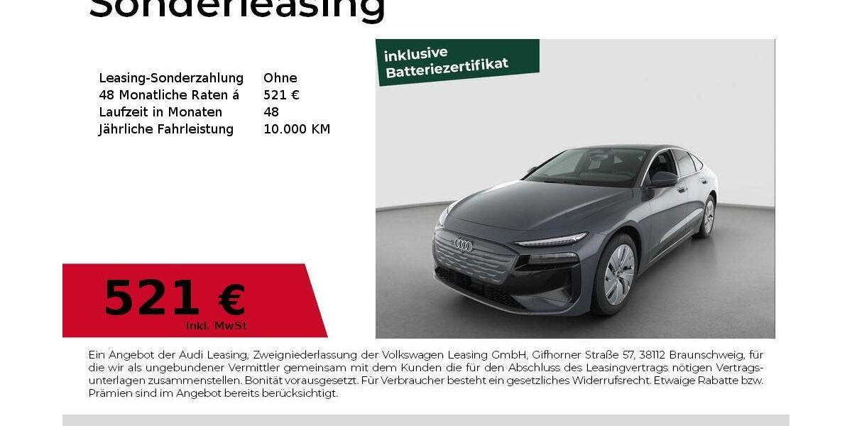 Audi A6 e-tron 8.450 km 54.770 &euro; Erlangen 91058