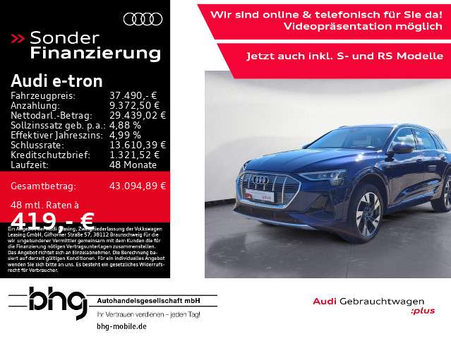 Audi e-tron 60.977 km 37.490 € Freiburg 79115