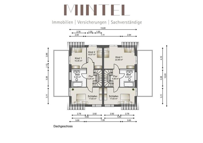 Familiengerechte Neubau-Doppelhäuser mit Garten und Terrasse