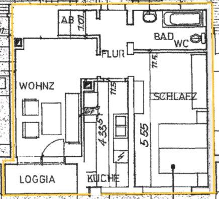Etagenwohnung Neumarkt in der Oberpfalz Altenhof - 2 Zimmer, 50 m&sup2;, 159.000&euro; | Angebot:26336545