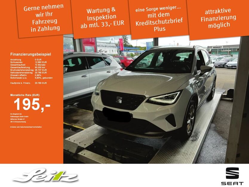 Seat Arona 10.070 km 20.780 € Weingarten 88250