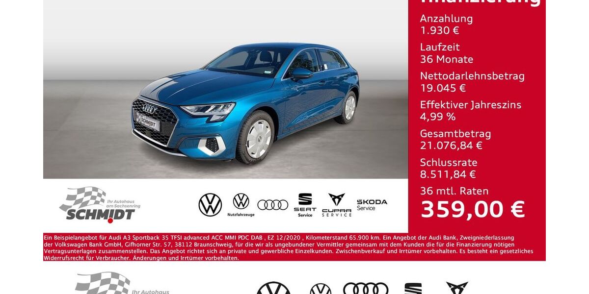 Audi A3 65.900 km 20.975 &euro; Bernsdorf 09337