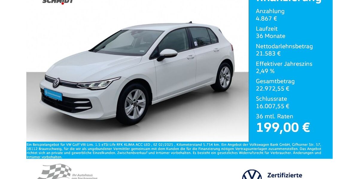 VW Golf 5.754 km 26.450 € Bernsdorf 09337