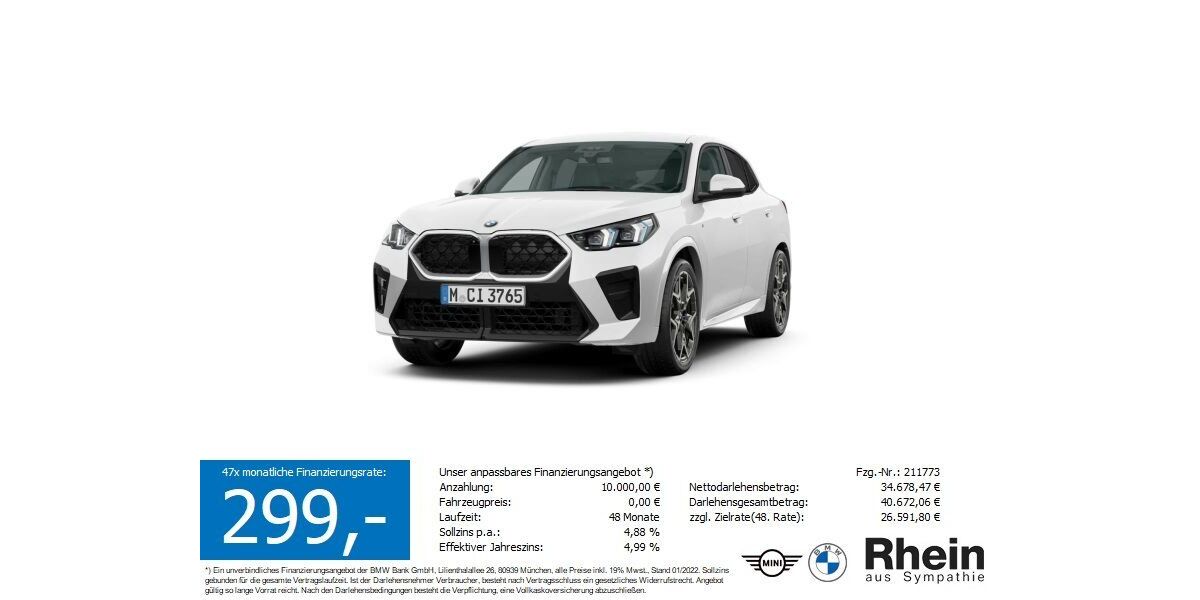 BMW X2 7.796 km 42.890 &euro; Buchen- Hettingen 74722