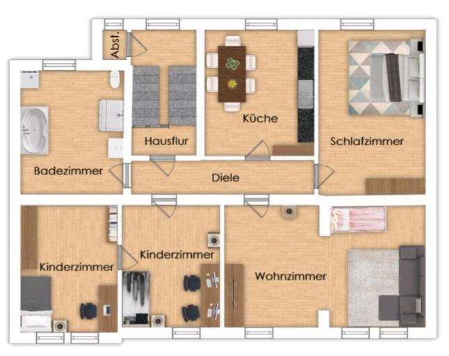 Etagenwohnung Duisburg Hamborn - 5 Zimmer, 130 m&sup2;, 109.000&euro; | Angebot:24694449