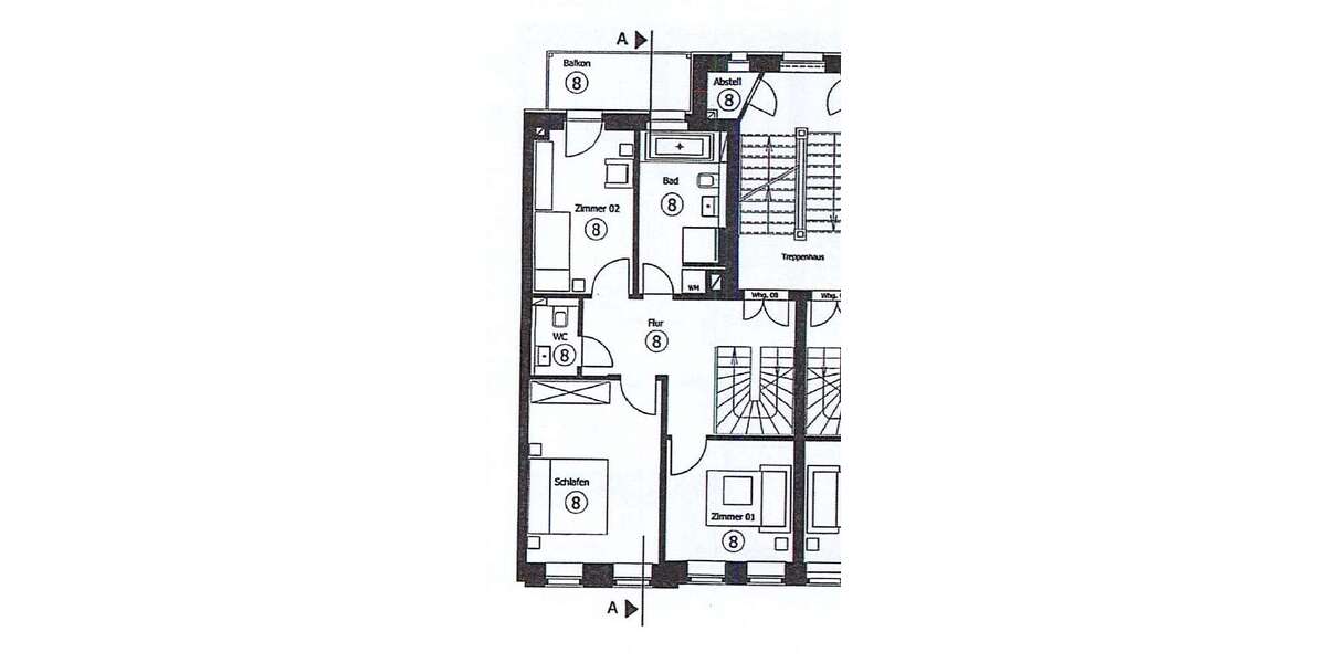 Etagenwohnung Leipzig Leutzsch - 4 Zimmer, 110 m&sup2;, 1.199&euro; | Angebot:25550271