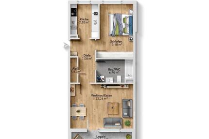 Wohnung Bietigheim-Bissingen Bissingen - 2 Zimmer, 65 m&sup2;, 1.000&euro; | Angebot:26654955