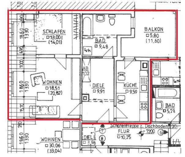 Wohnung zum Mieten in Meißen 400 € 60.92 m²