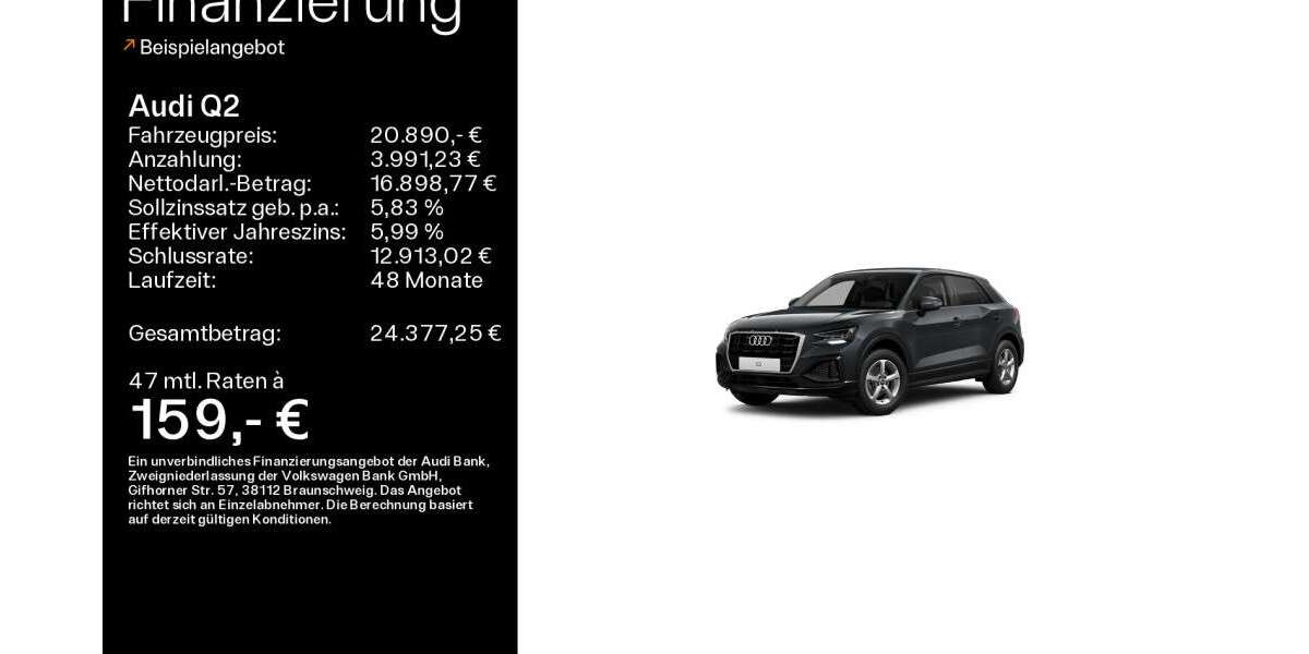 Audi Q2 30.284 km 20.890 &euro; Heidenheim an der Brenz 89520