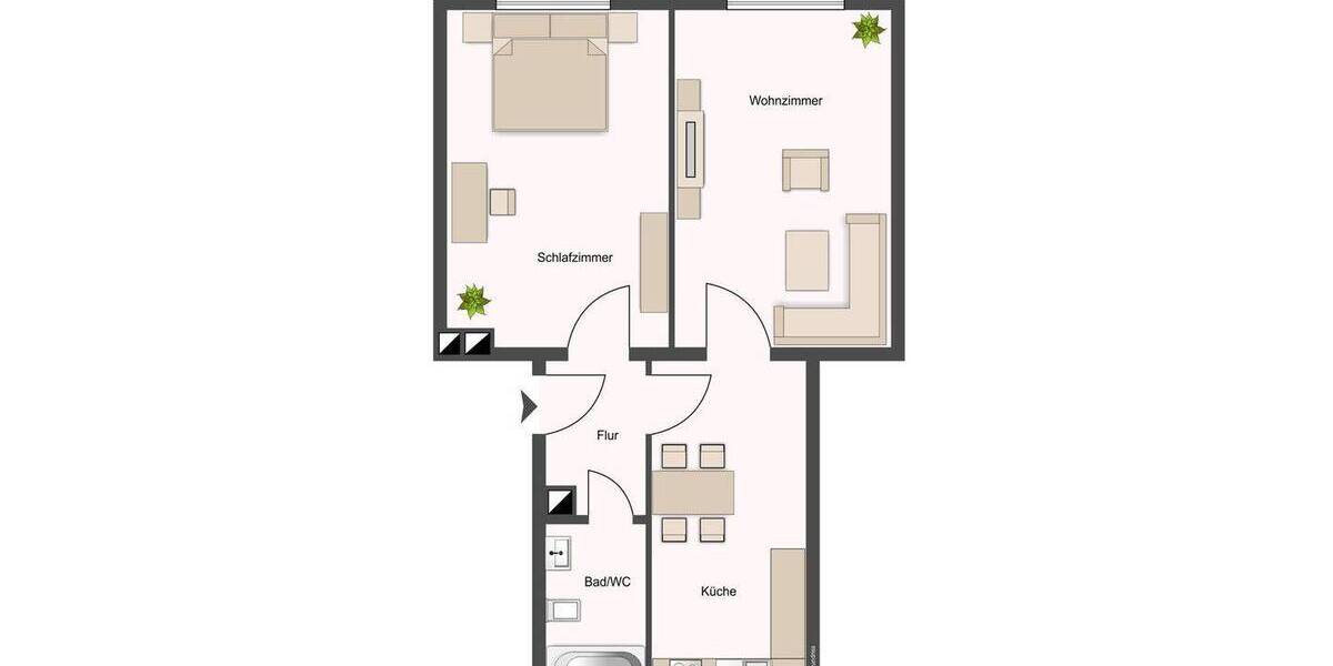 Etagenwohnung Dresden Löbtau-Süd - 2 Zimmer, 45 m&sup2;, 105.000&euro; | Angebot:26703888