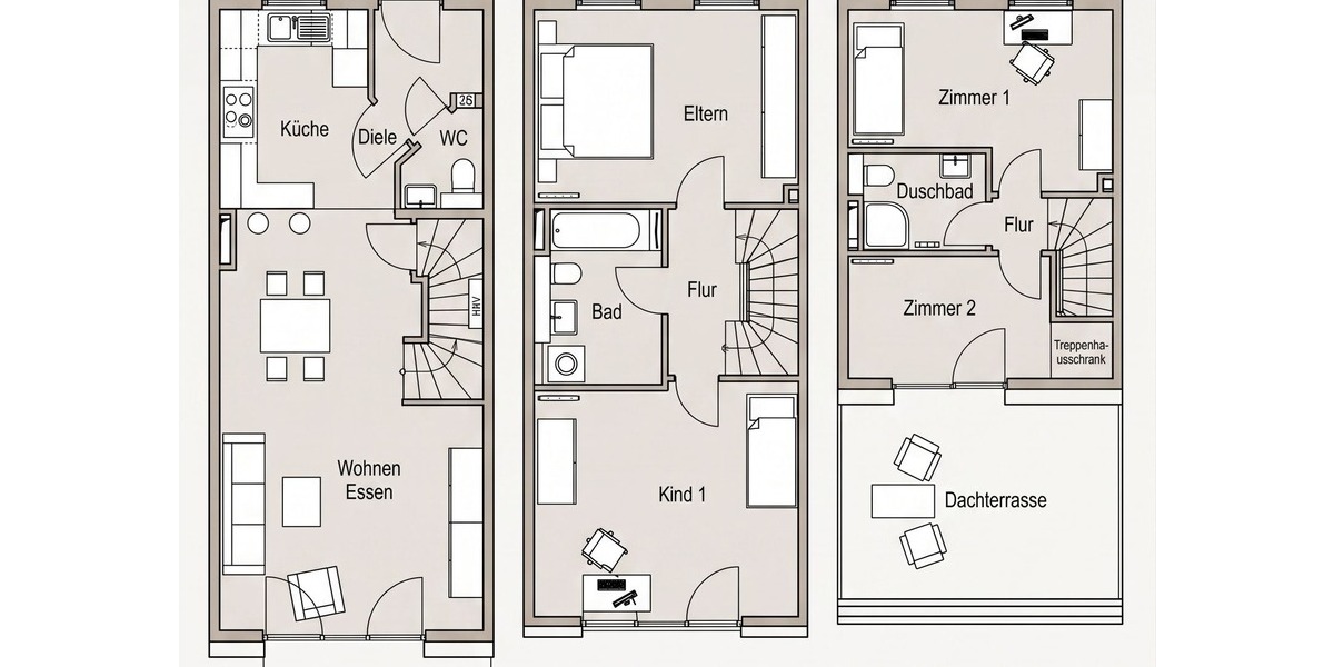 **REIHENHAUS IN BRAUNSCHWEIG – FLEXIBLES FAMILIENWOHNEN AUF DREI EBENEN** - Reihenmittelhaus Braunschweig Lehndorf-Watenbüttel | Angebot:26962335