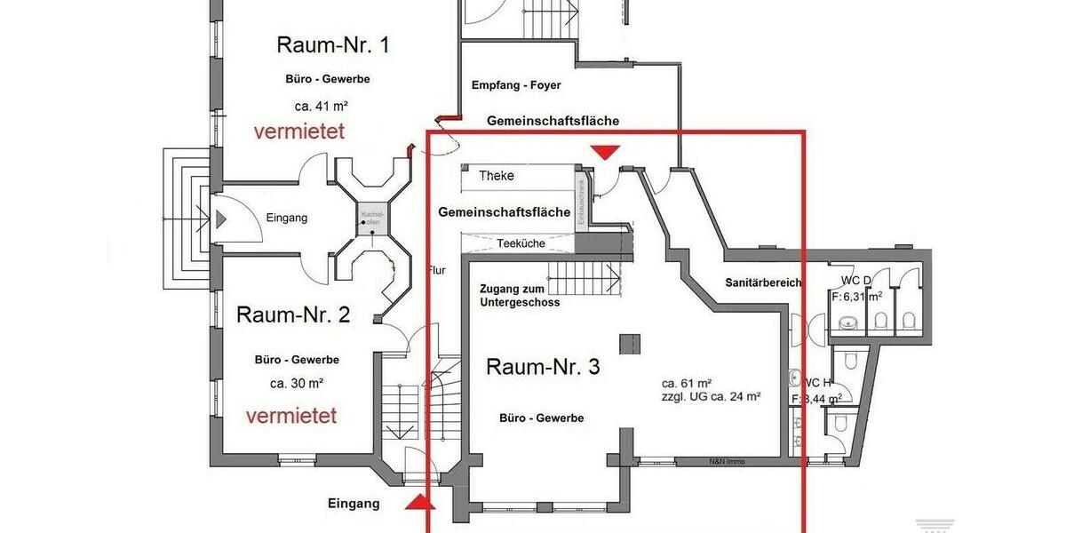 BÜRO- ODER PRAXISRAUM HINTER HISTORISCHER FASSADE VERFÜGBAR! zimmer