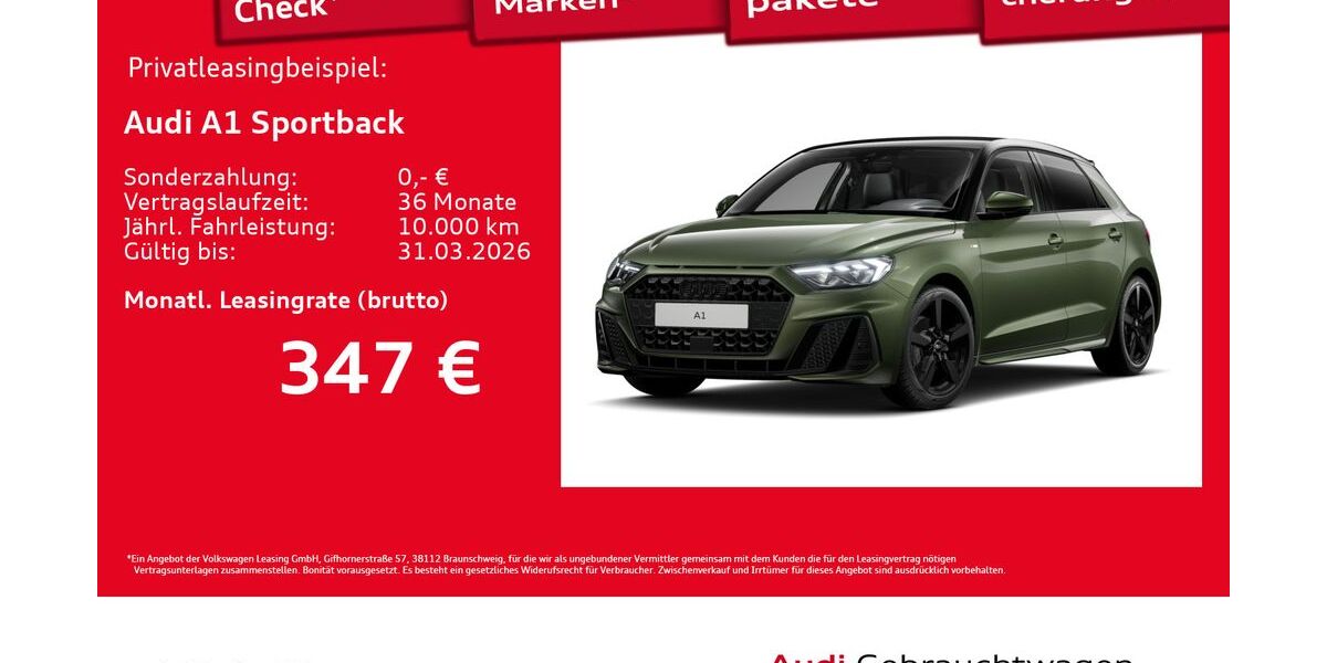 Audi A1 1.890 km 28.950 &euro; Hamburg 20537