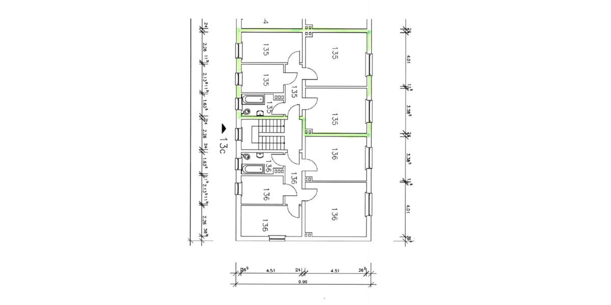 Etagenwohnung Bernsdorf - 3 Zimmer, 58 m&sup2;, 346&euro; | Angebot:24300117
