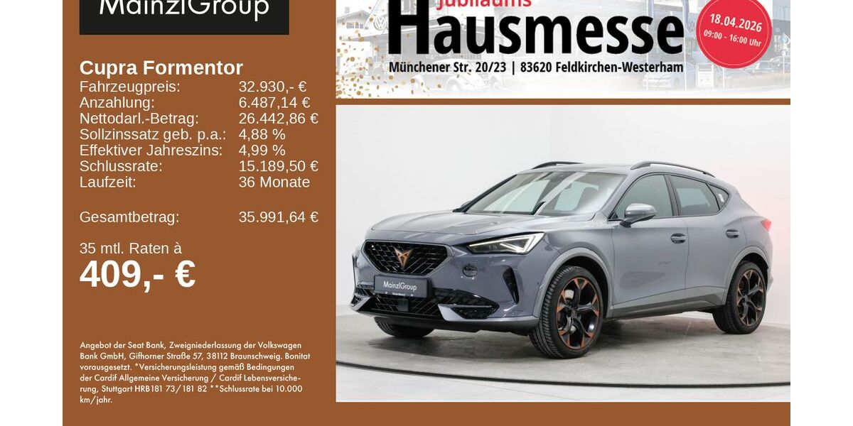 Cupra Formentor 88.809 km 31.930 &euro; Feldkirchen/Westerham 83620