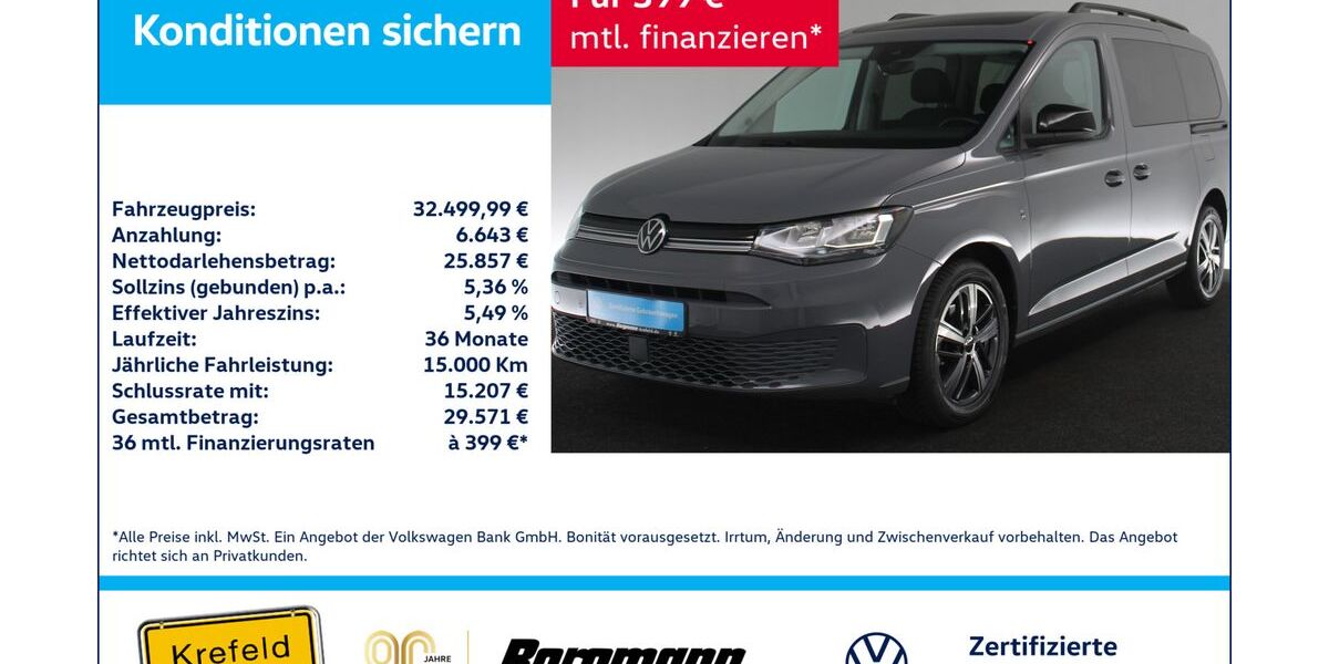 VW Caddy Maxi 71.798 km 32.500 &euro; Krefeld 47803