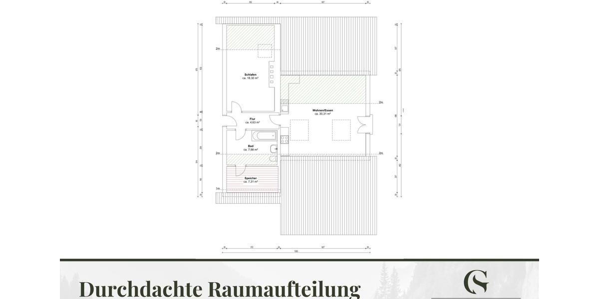 Dachgeschoßwohnung Flintsbach am Inn - 2 Zimmer, 61 m&sup2;, 919&euro; | Angebot:26662101