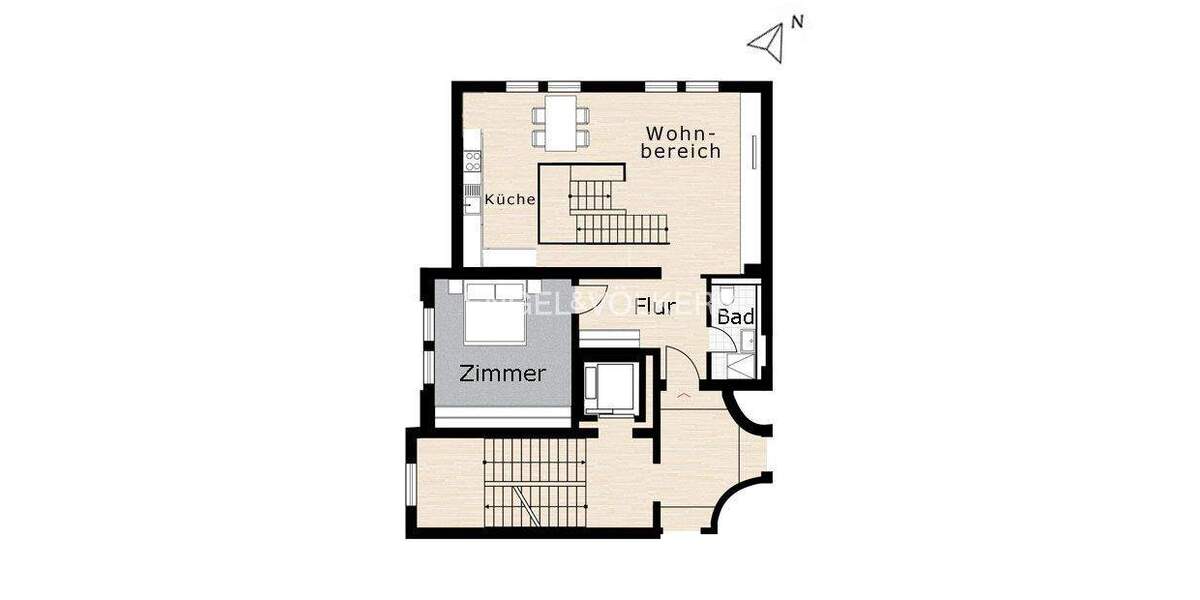 Etagenwohnung Tübingen Südstadt - 4 Zimmer, 166 m&sup2;, 895.000&euro; | Angebot:25734654