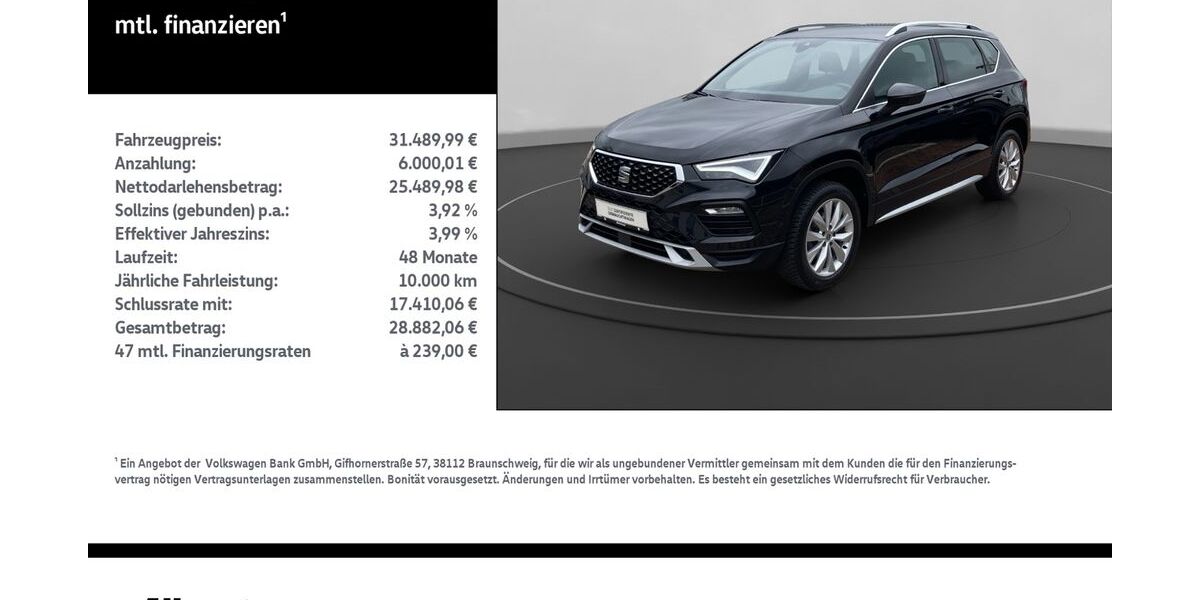 Seat Ateca 21.400 km 31.490 &euro; Nordhausen 99734