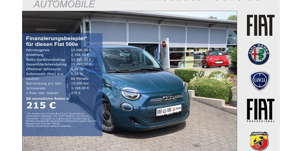 Fiat 500e 55.938 km 15.990 &euro; Marpingen 66646