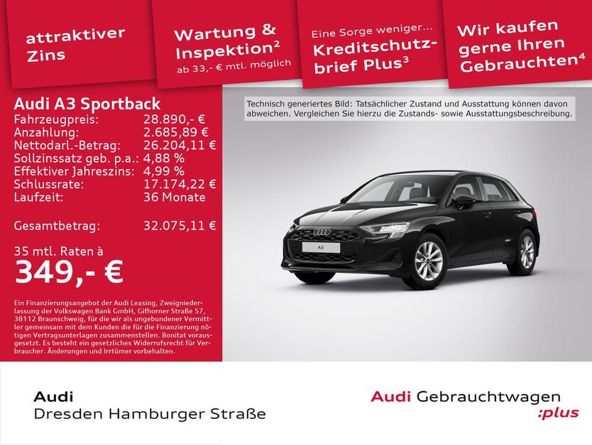 Audi A3 13.872 km 28.890 € Dresden 01067