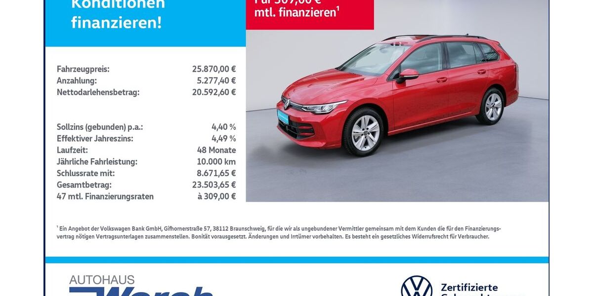 VW Golf 7.187 km 25.389 &euro; Südharz 06536