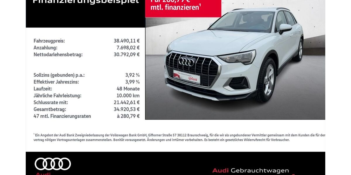 Audi Q3 11.936 km 37.890 € Rostock 18059