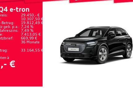 Audi Q4 e-tron 54.064 km 29.450 &euro; Frankfurt am Main 60314