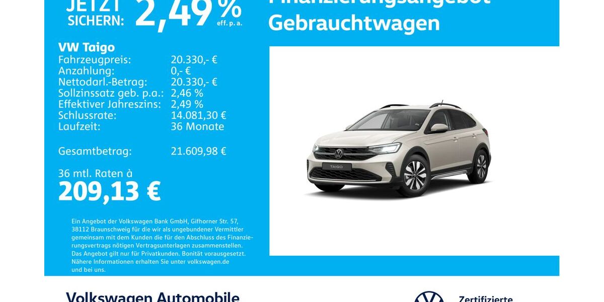 VW Taigo 16.193 km 20.330 &euro; Stuttgart-Feuerbach 70469