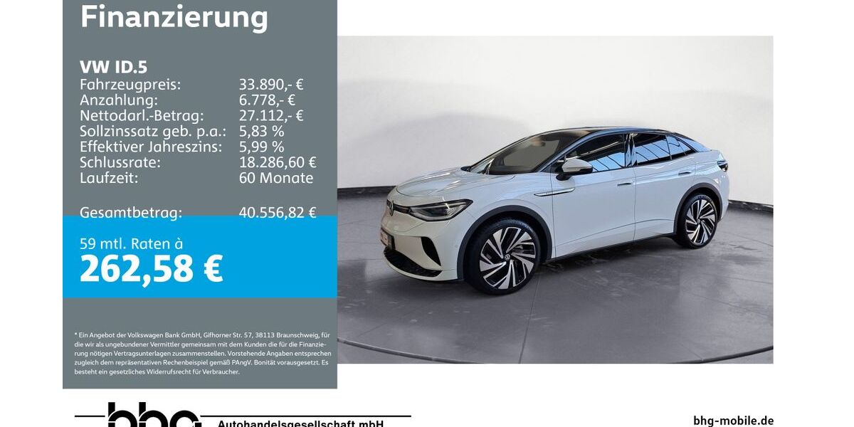 VW ID.5 27.355 km 31.790 &euro; Ettlingen 76275