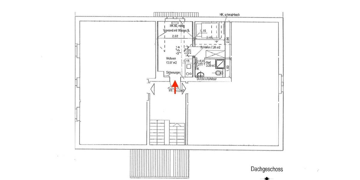 Dachgeschoßwohnung Burgstädt - 1.5 Zimmer, 28 m&sup2;, 235&euro; | Angebot:26321564